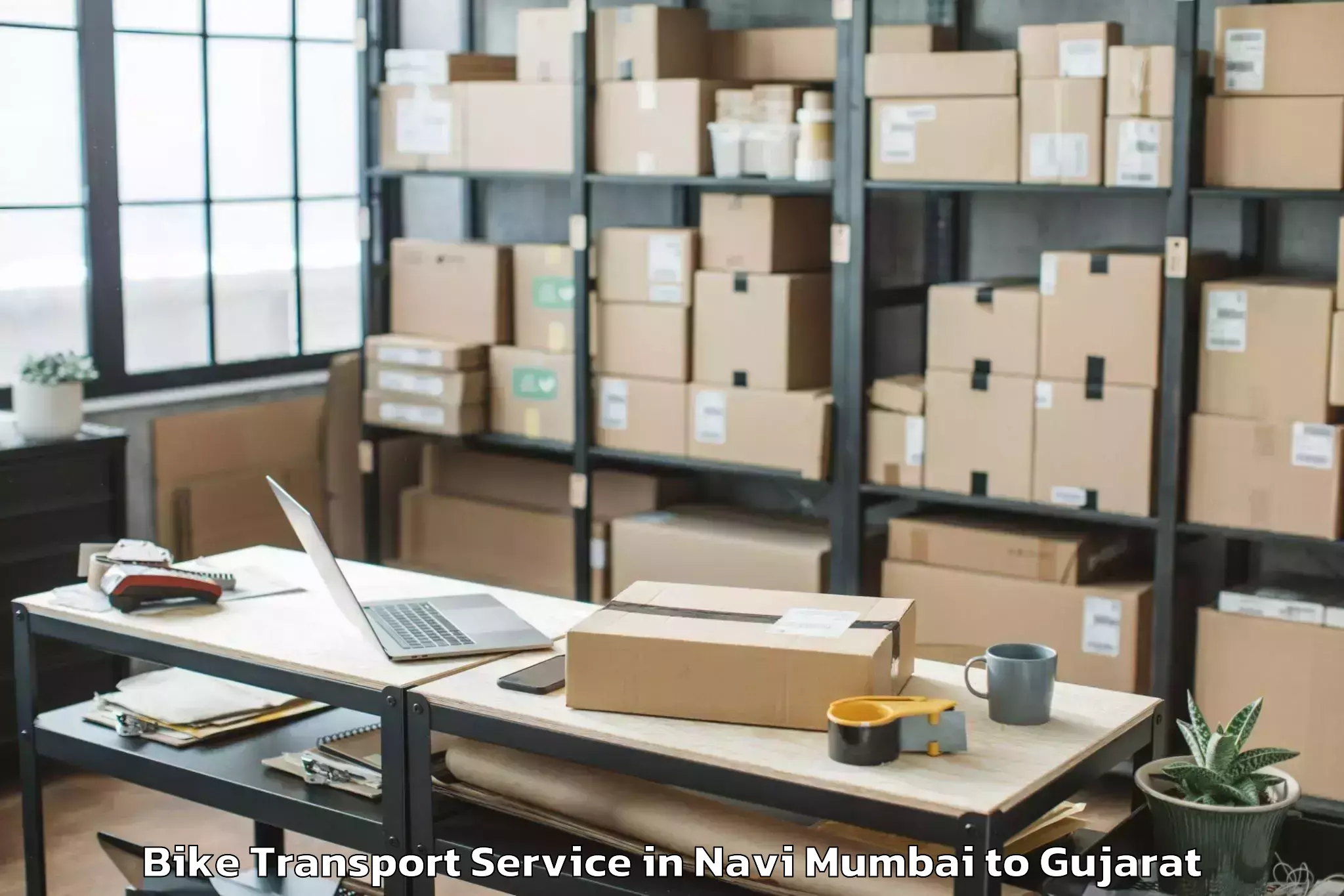 Easy Navi Mumbai to Rajpipla Bike Transport Booking